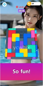 Sexy block jam title game gameplay screenshot 2