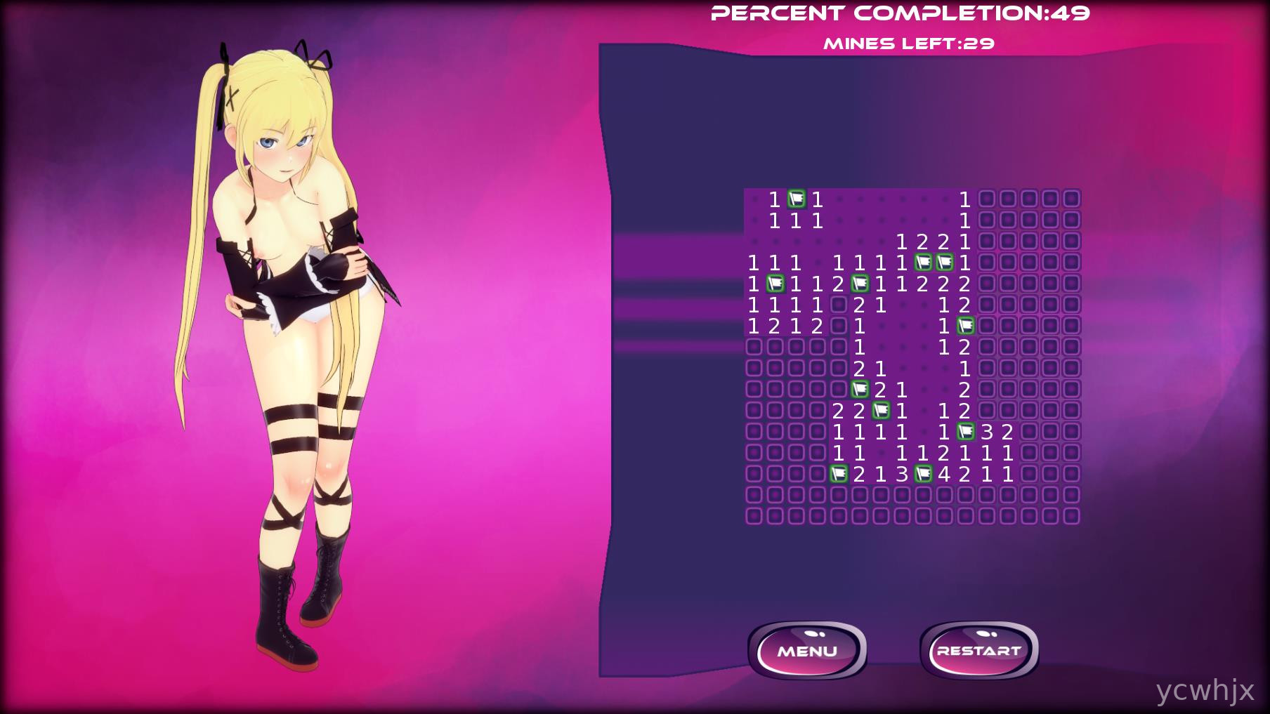 Sexy Minesweep + Valentine Special gameplay screenshot 1