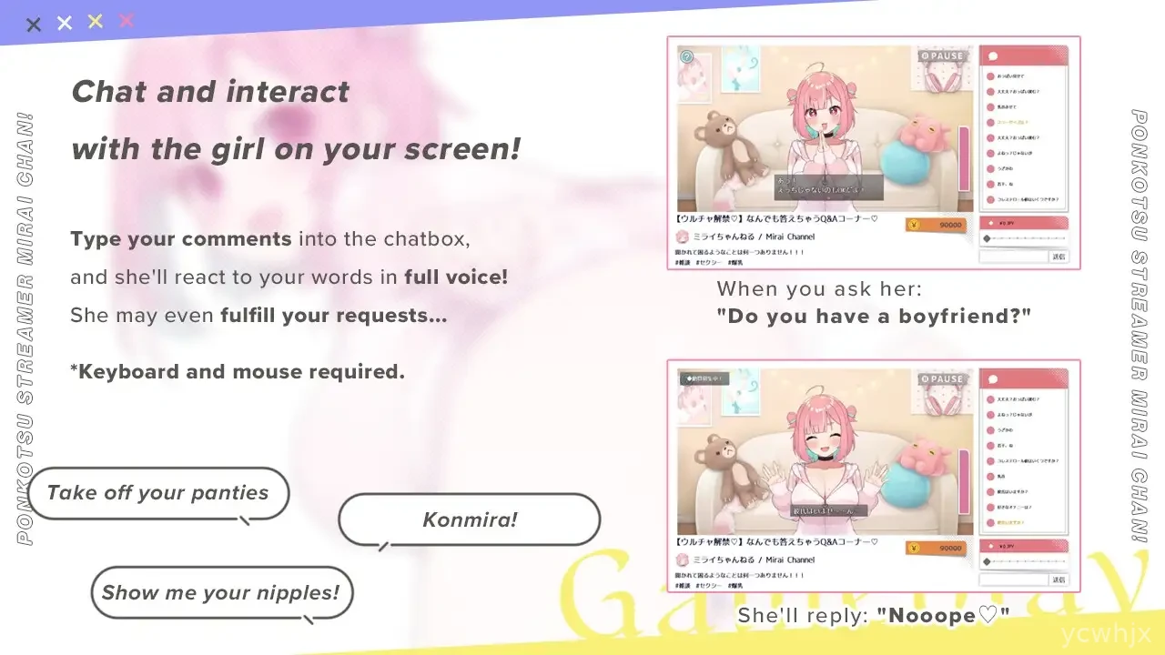 No-good Streamer Mirai-chan gameplay screenshot 1