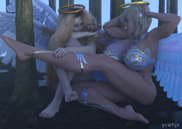Everyone has Giantess Angel Waifus in Heaven gameplay screenshot 3